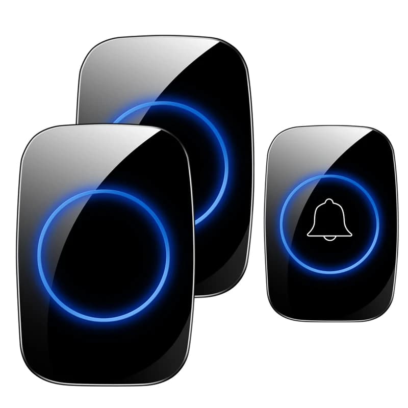 60 Chime 110DB 300M Wireless Doorbell Waterproof Remote EU/US/UK/AU Plug Smart Door Bell Battery 1 Button 2 Receiver No battery
