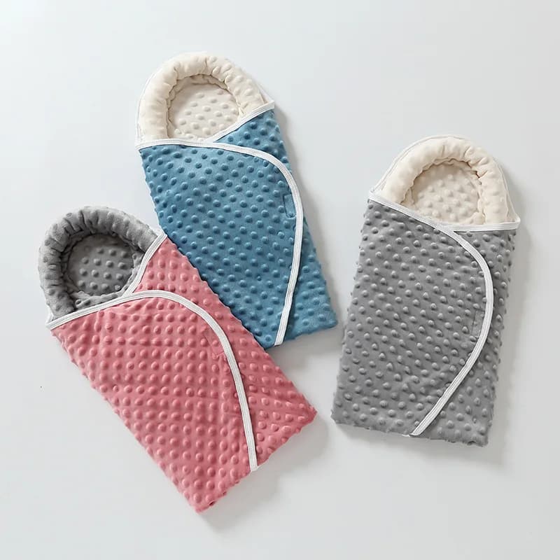 Inverno neonato sacco a pelo coperta calda cotone pile bozzolo neonato ragazzi ragazze vestiti Nursery Wrap Swaddle Bebe formato libero