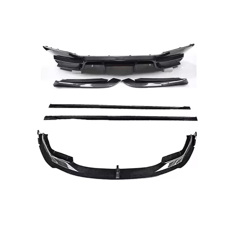 Kit carrozzeria in fibra di carbonio a secco adatto per BMW M5 F90 Kit corpo gonna laterale diffusore posteriore splitter labbro anteriore 2018-2019