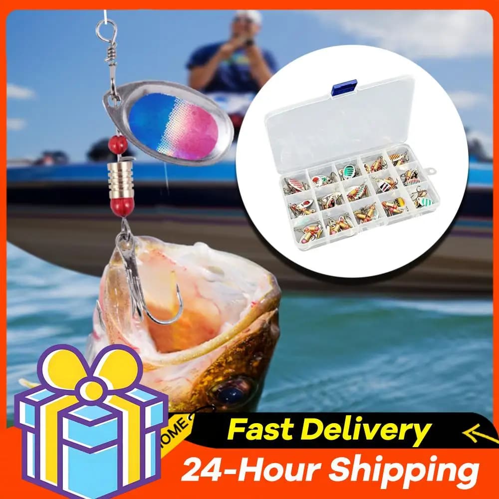 30 pcs. Metal Fishing Cucchiaini, Artificial Esche Rigide for Freshwater and Salad