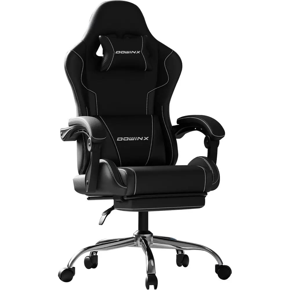 Sedia da Gaming Ergonomica: Resistente fino a 150 kg, Massaggio Lombare, Cuscino Regolabile, Comfort per Alleviare il Mal di Schiena, Ideale per lo Streaming