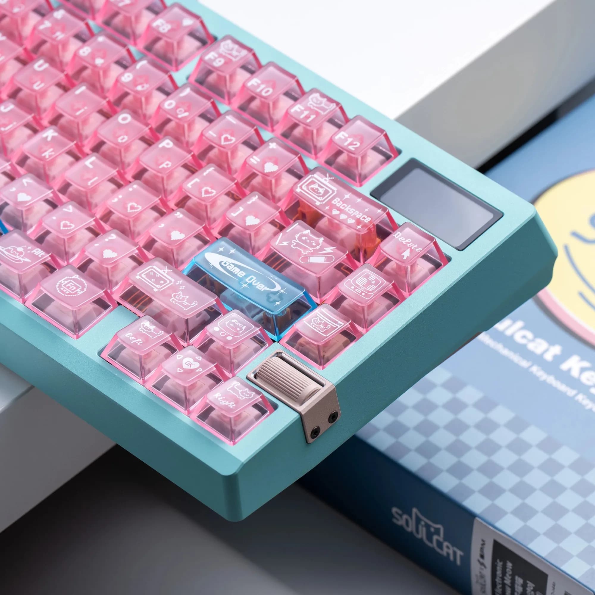 109 Key Pink Frosted Transparent Keycap for MX Switch Gaming Mechanical Keyboards 87% Layouts PC Material Cherry profile Keycaps
