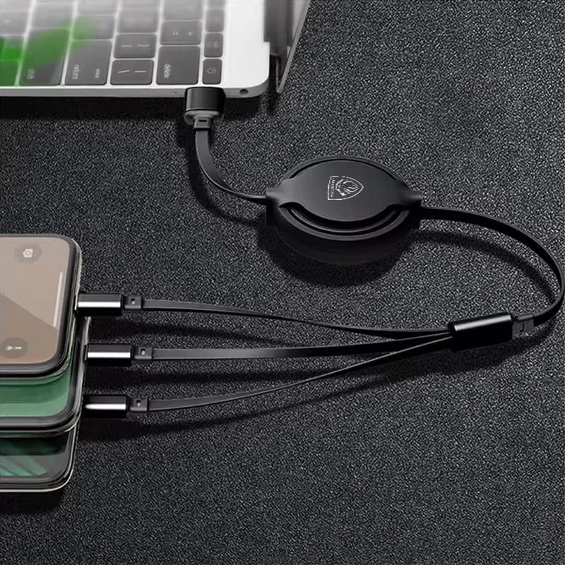 For Peugeot 208 3008 308 2008 207 107 508 607 106 406 407 307 206 301 408 5 3 In 1 Micro USB Type C Charging Cable Multi Charger