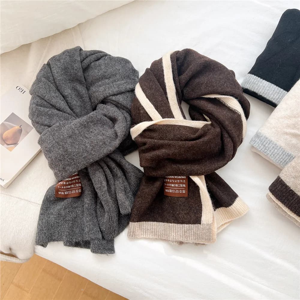 Women's Larga Knife Scarf, Warm and Fashion Decorative Scale for Winter