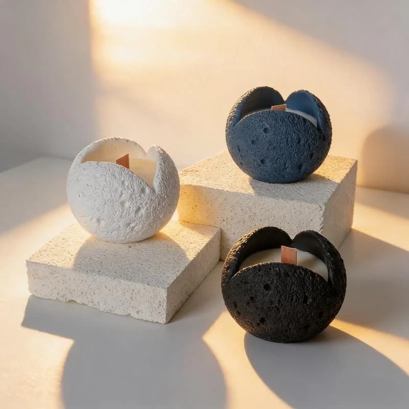 Silicone Mold for Sphere Shaped Candle Jar, Home Decorations Mould
