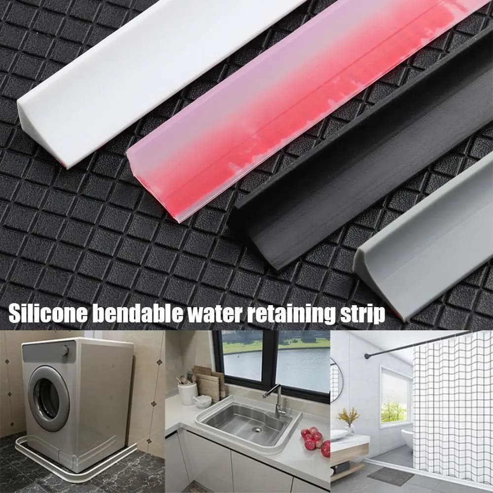 Nuovo tappo acqua autoadesivo flessibile flessibile per porta inferiore striscia di tenuta barriera contro le inondazioni bagno