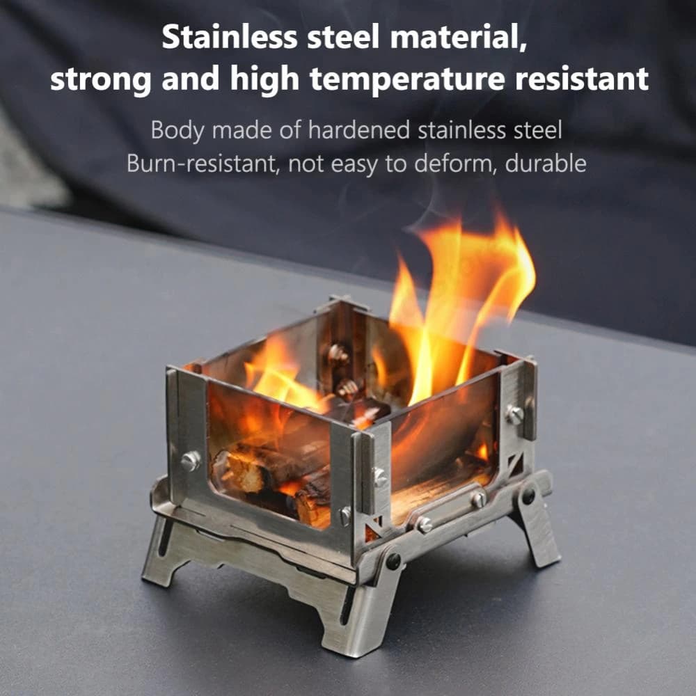 Camping Heater Portable Grills Support Mini Stainless Steel Burners Portable Foldable Incense Burner Table Stove