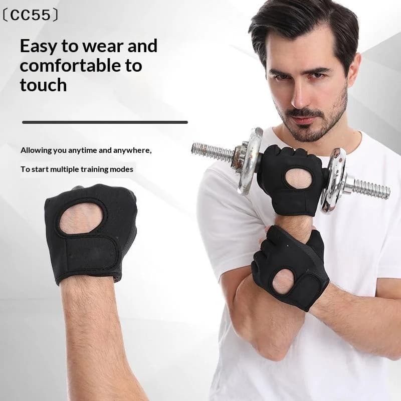 Fitness Gym Gloves Weightlifting Gloves Half Finger Breathable Non-slip Gel Pad Bodybuilding Training Dumbbells Gloves〔CC55〕