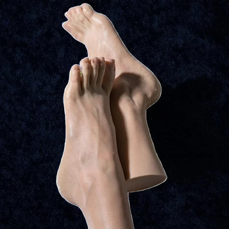 Modello di piede femminile in silicone Stampo per gamba del piede ad alta simulazione per piedi Scarpe fetish Display Puntelli Collezione d'arte