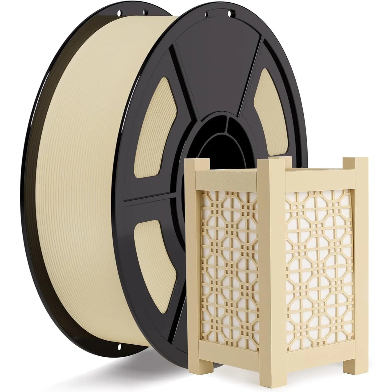 Filamento per Stampa 3D PLA Opaco Beige Tan 1.75mm 1kg, Sviluppato per Stampanti 3D Bambu Lab, AMS e AMS Lite, 30-300mm/s
