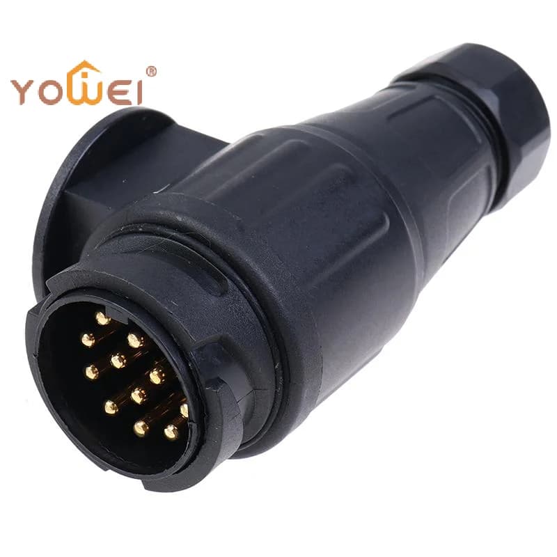 Connettore/Adattatore Impermeabile 12V 13 Pin 7 Pin per Rimorchio, Camion, Roulotte, Auto - Convertitore Presa Elettrica EU
