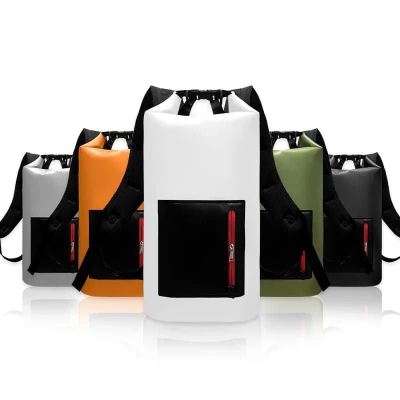 Nuovo Zaino Sportivo Casual Impermeabile in Tessuto PVC a Rete, Borsa Multifunzionale da Spiaggia a Doppia Tracolla