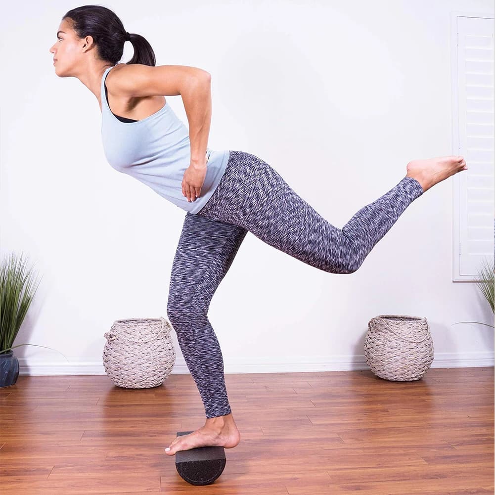 Rullo di Equilibrio Semicircolare Portatile per Allenamento, Massaggiatore Muscolare in Schiuma EPP per Ginnastica e Esercizi a Casa