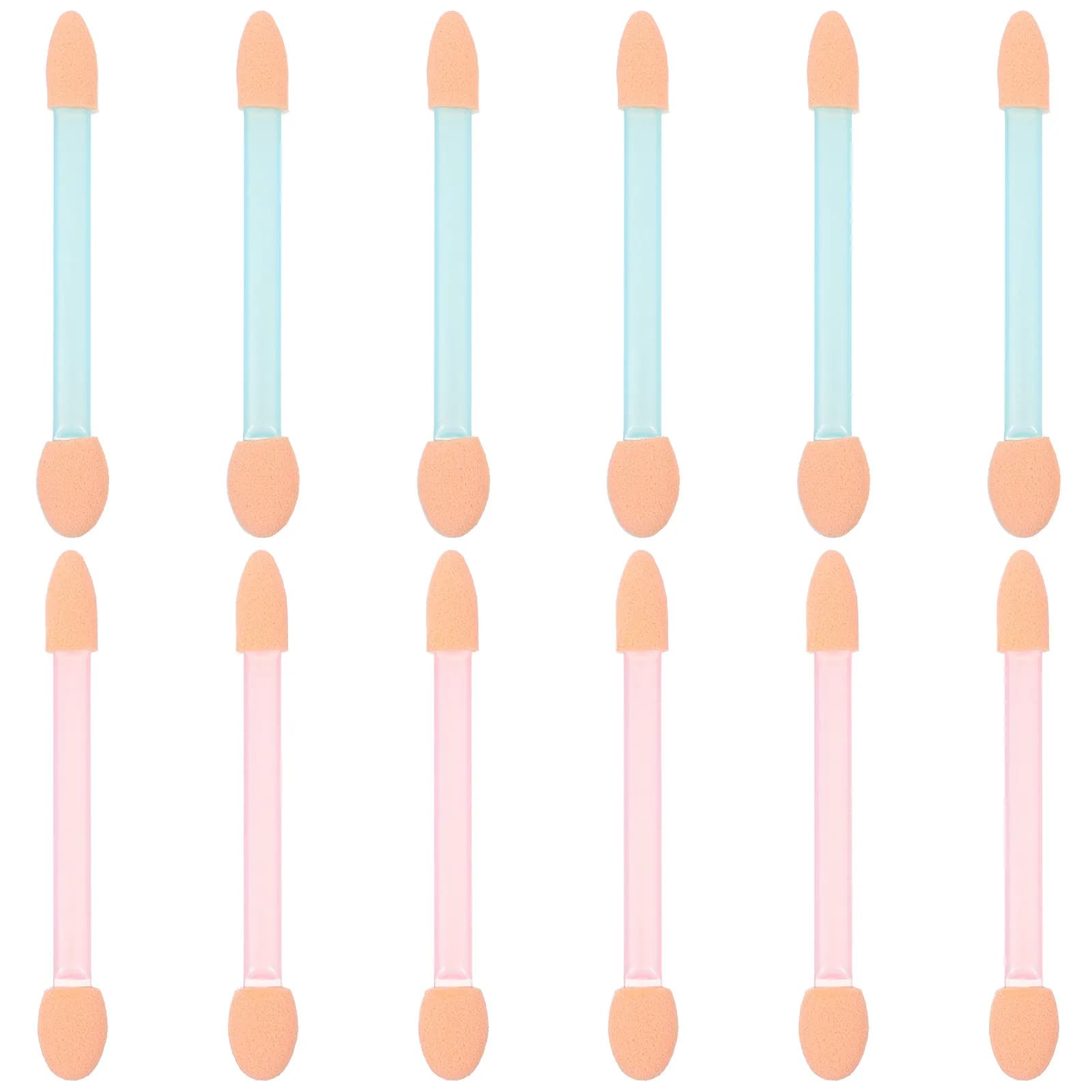 24 applicatori monouso per ombretto, bastoncini in spugna a doppia punta, strumenti leggeri per il trucco di occhi, sopracciglia e labbra da donna