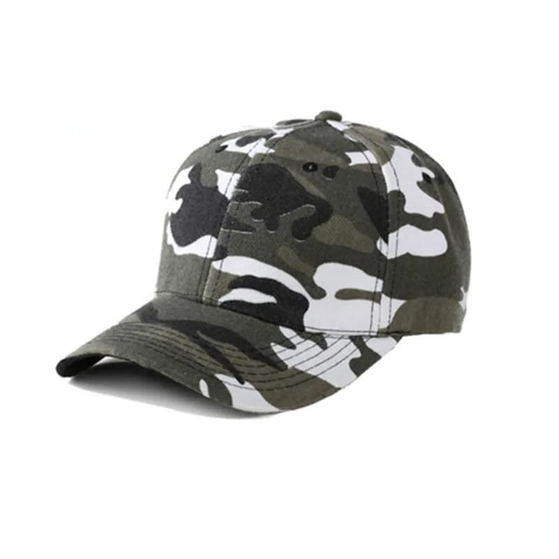 Cappellino da baseball sportivo personalizzato in cotone a sei pezzi con stampa mimetica digitale, cappello tattico da caccia, cappellino sportivo da esterno