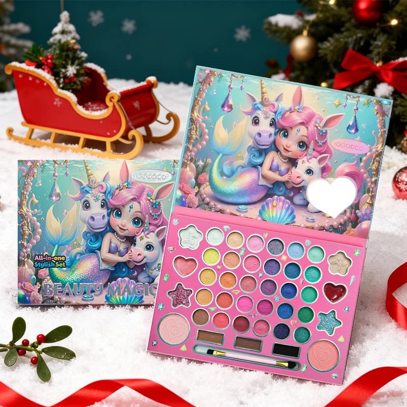 Palette di ombretti a 41 colori con pennello a doppia estremità - Set trucco occhi opaco e luccicante a lunga durata, tavolozza professionale altamente pigmentata