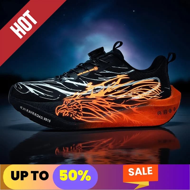 Scarpe da corsa fluorescenti CarbonBoard Marathon Uomo Sport Traspiranti Comode scarpe da ginnastica atletiche da donna Tenis resistenti all'usura