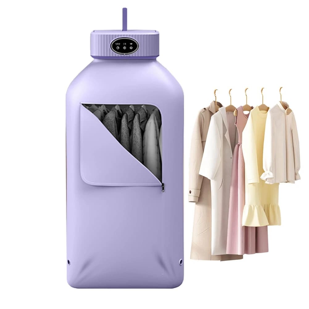 BHTS-600W Intelligent Electric Portable Dryer with Stendibiancheria for Apartment, Dormitory, Camper - Mini Dryer with Drying Bag, Plug USA - USB Cable