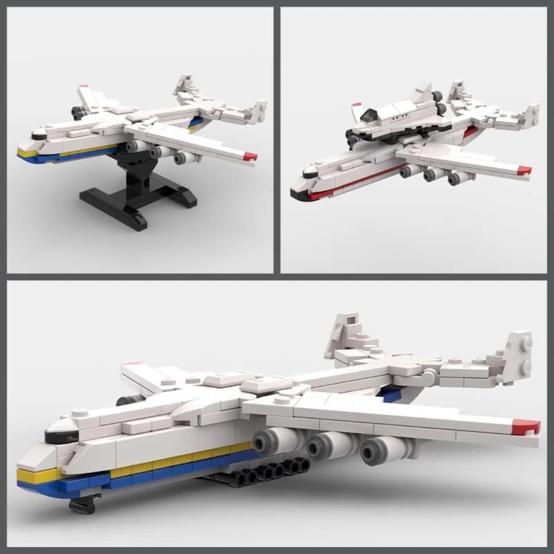 MOC Airlines Militare Combattimento Trasporto Aerei Building Blocks AN-225 Modello di Aereo FAI DA TE Per Bambini Assemblaggio Giocattoli Regalo Di Compleanno