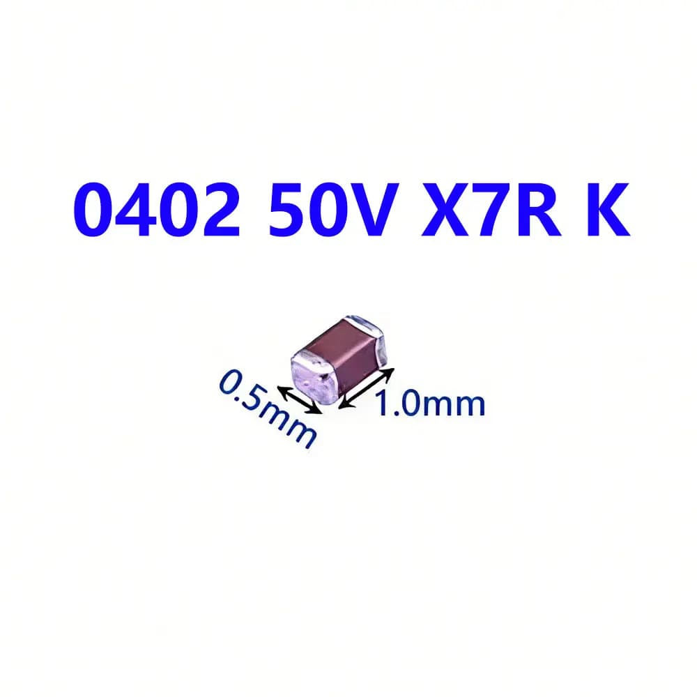 100pcs 0402 50V SMD Thick Film Chip Multilayer Ceramic Capacitor 0.5pF-100uF 0.1 0.22 10NF 100NF 1UF 2.2UF 4.7UF 10UF 1PF 6PF