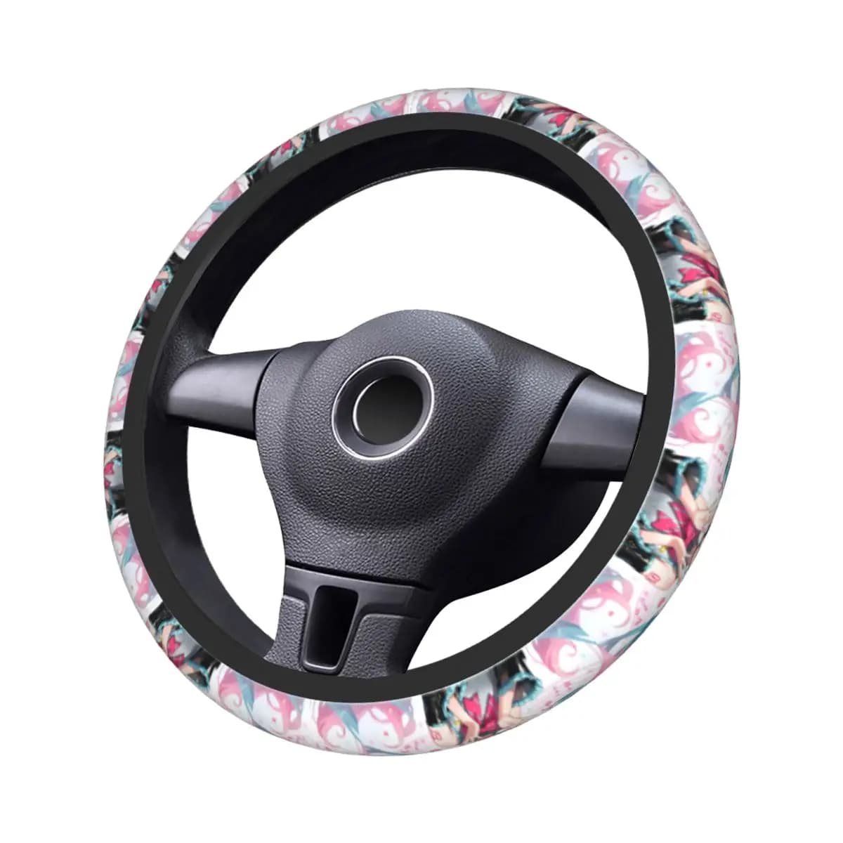 Coprivolante universale antiscivolo da 37-38 cm per auto, stile Mikue giapponese, protezione per volante da 15 pollici per berlina