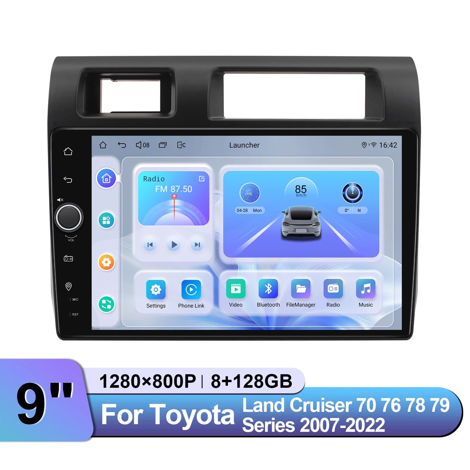 Joying 9 pollici con Android Auto Apple Carplay Car Stereo Radio Head Unit per Toyota Land Cruiser 70 76 78 79 Series 2007-2022