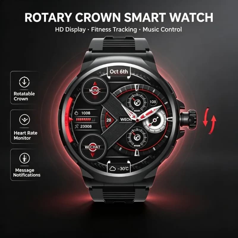Curved Eye-Care 4G Smart Watch, Independent SIM Call, Large Storage Outdoor Sports Fitness Smartwatch for Men Women