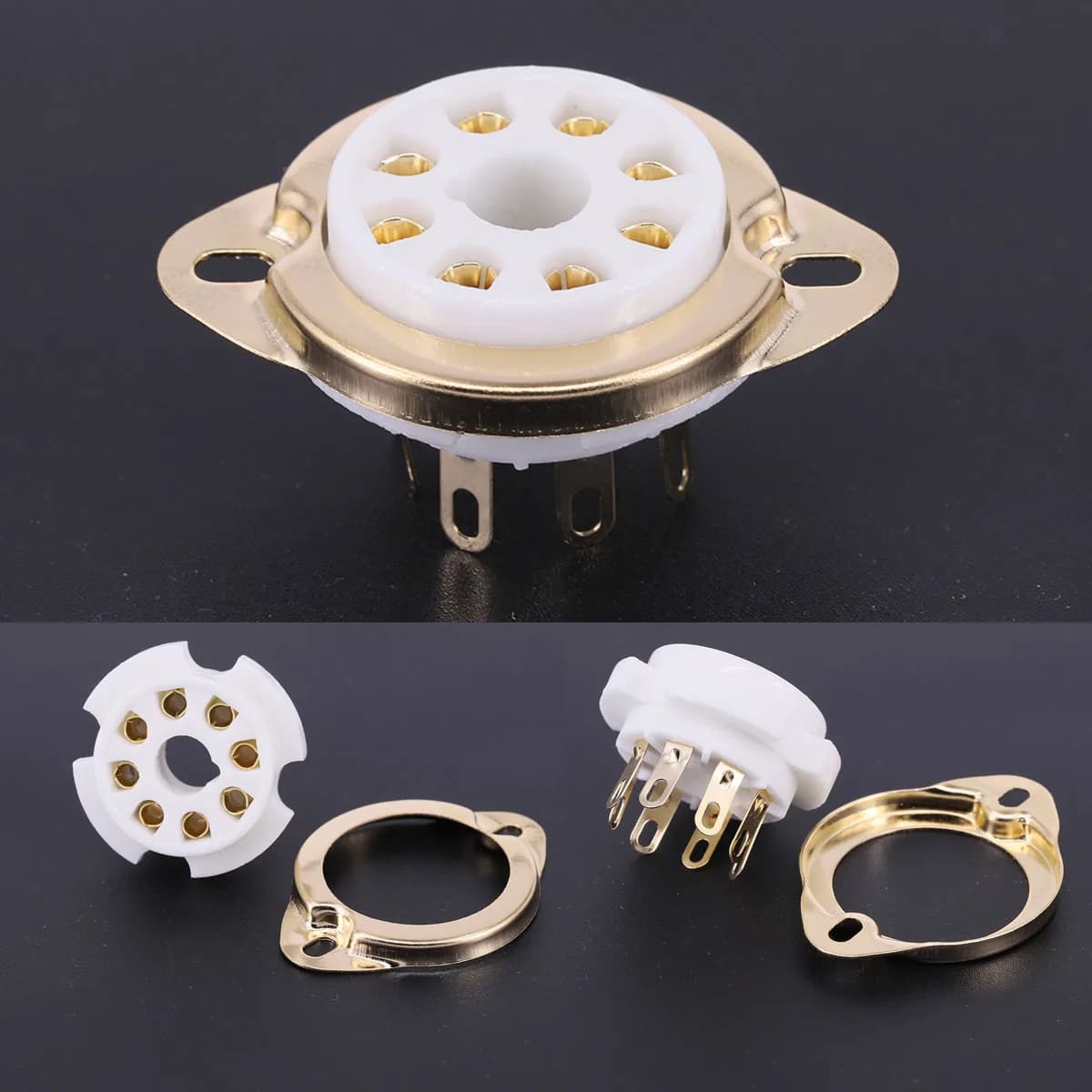 10PCS Chassis Mount 8Pin K8A Octal prese per tubi in ceramica per KT88 KT66 5 ar4 GZ34 5881 6 v6 5 u4g 6550 6 j7 6 sj7 6 sn7 tubo Hifi