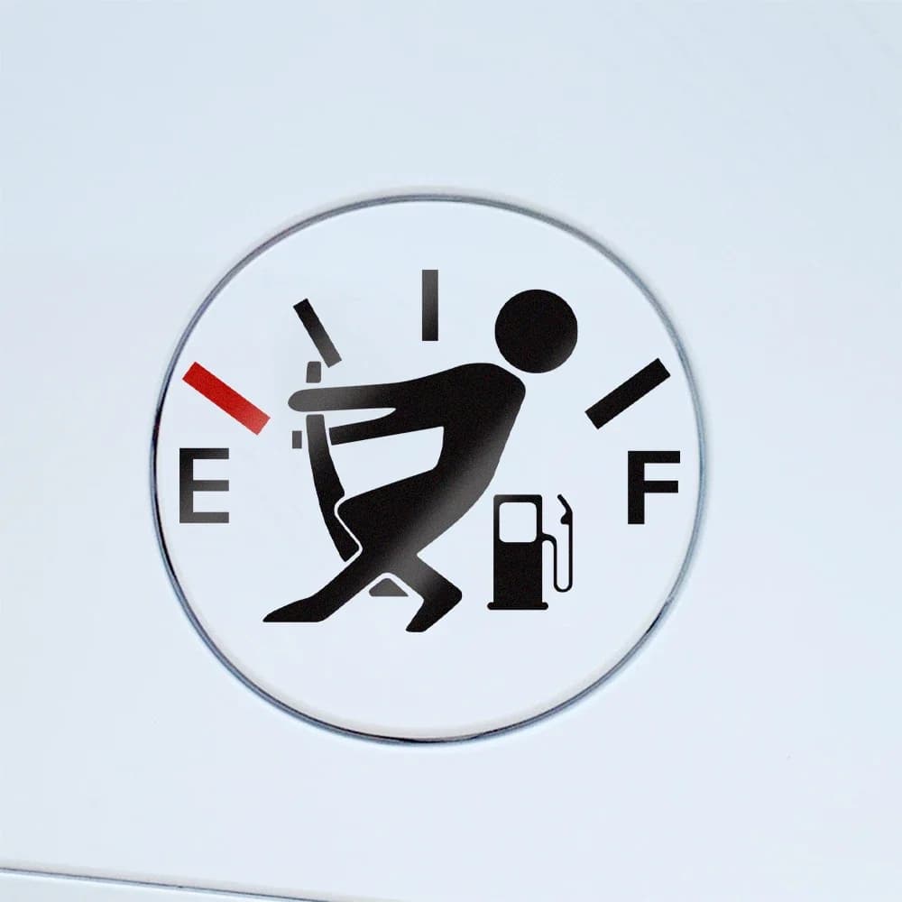 13x9.4cm Funny Gas Cap Car Sticker Refective Vinyl Decal Styling Decoration For Car Motorcycle Auto Accessories