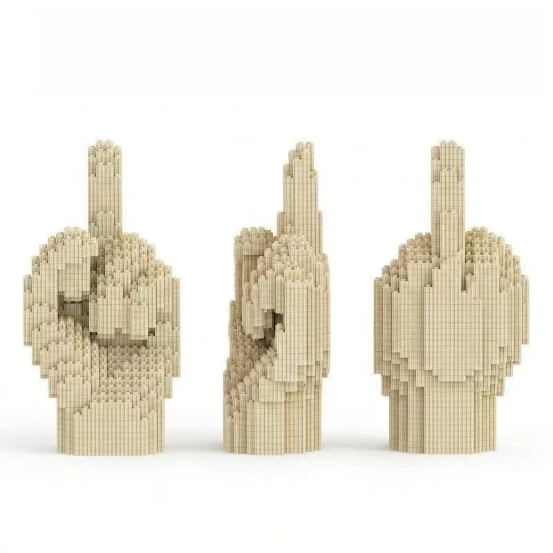 New Art Ornament Finger Building Blocks 3D Stereoscopic Assembly Building Blocks Toy Boy and Girl Gift Desktop Ornament