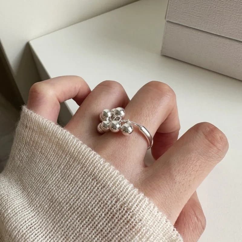 925 Sterling Silver Round Ball Engagement Rings For Women Couple Wedding Luxury Paired Jewelry Accessories Jewellery