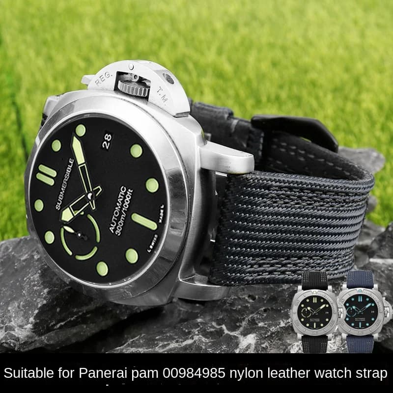 Cinturino per orologio in tela di Nylon all'ingrosso Spot applicabile per Panerai 00984 985 cinturino per orologio serie 441 Sneaking 24mm 26mm per uomo