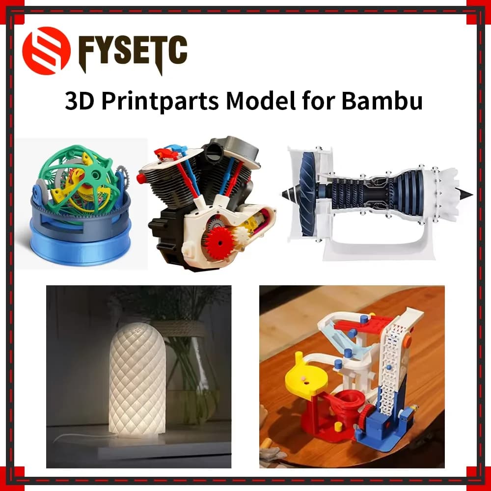 Kit Componenti Modello Motore a Reazione 006 per Bambu Lab LED Light/Marble Track, Parti per Stampa 3D, Kit Modello, Accessori per Stampante 3D