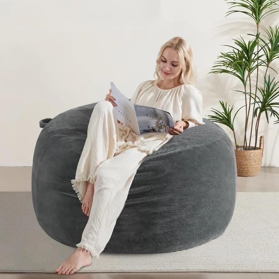 Sacco armchair, Morbidi Pouf Giganti per Adult, Sacco Relax in Memory Foam with Lavabile coating, Pigro sofa in Plush with Poc