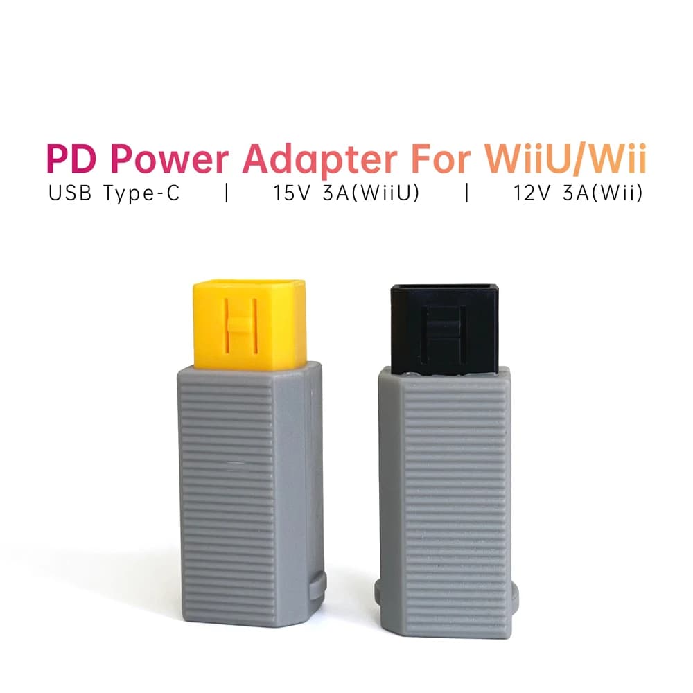 Adattatore convertitore porta USB Type-C per console WiiU e Wii, alimentatore PD da 45W o superiore, componente fai-da-te per giochi