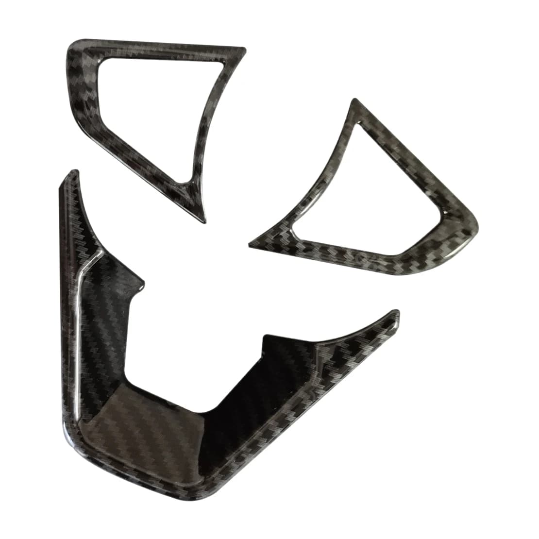 Coprivolante per auto Trim adatto per Ford Fusion Mondeo Edge 2013 2014 2015 2016 2017 2018 2019 Stile fibra di carbonio ABS nero