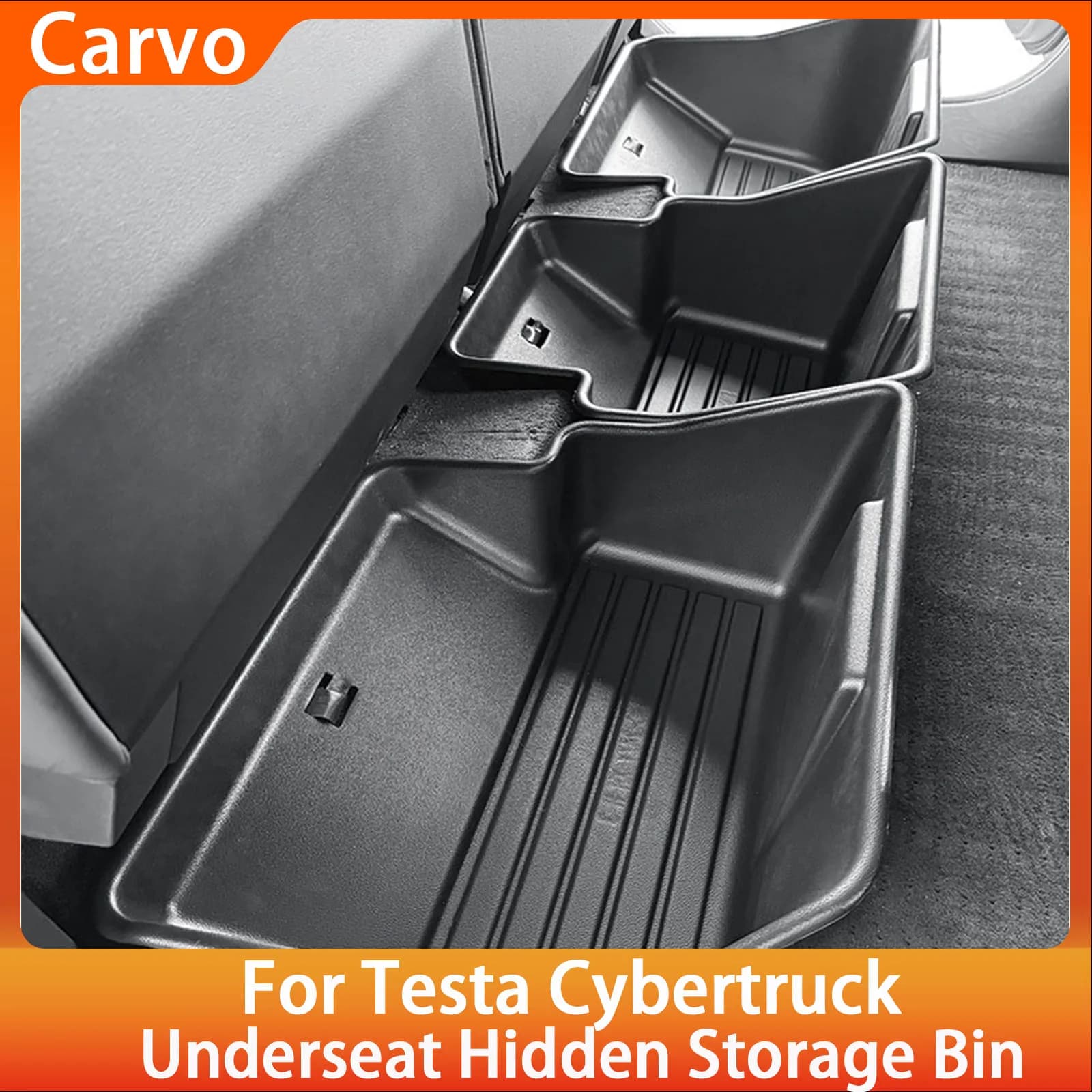 for Tesla Cybertruck 2024-2025 Under Seat Storage Box Car Interior Accessories Rear Seat Lower Box Case Organizer 3PCS