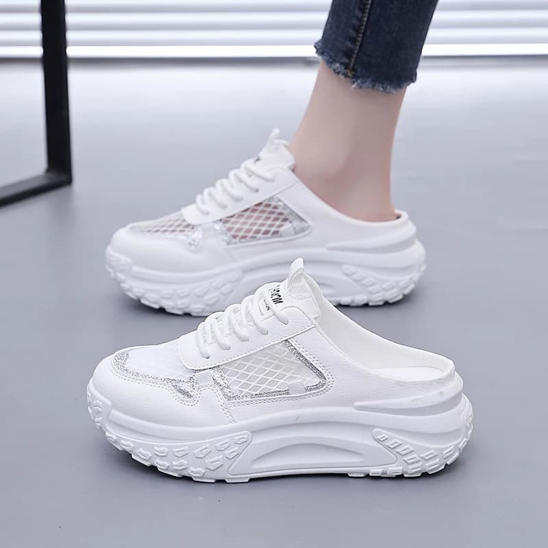 Bath Home Dual Purpose Women Flat Sandals Anti Slip Waterproof Outsole Safe on Wet Bathroom Floors Indoor and Outdoor Walking