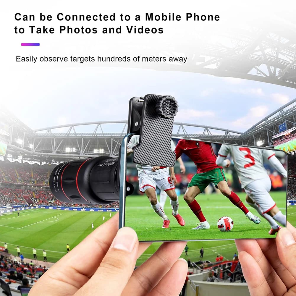 18/36/64X Phone Camera Lens with Tripod Zoom Cellphone Camera Lens Universal External Zoom Camera Lens for Android & iPhone