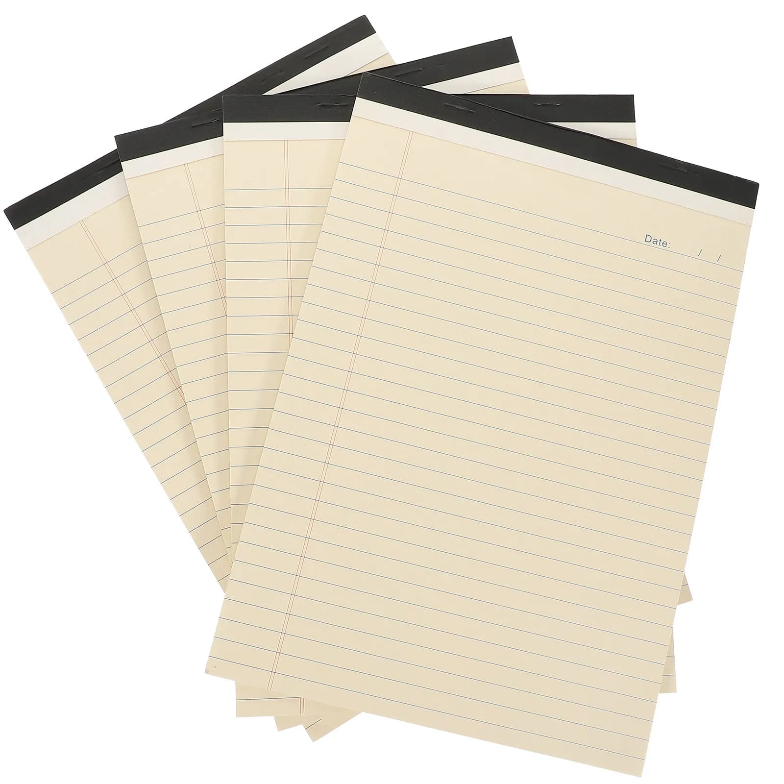 Set di 4 Blocchi Note A4 a Fogli Staccabili, Quaderni a Righe con Carta Spessa, Agenda Portatile, Lista delle Cose da Fare, Blocco per Appunti, Forniture per Ufficio