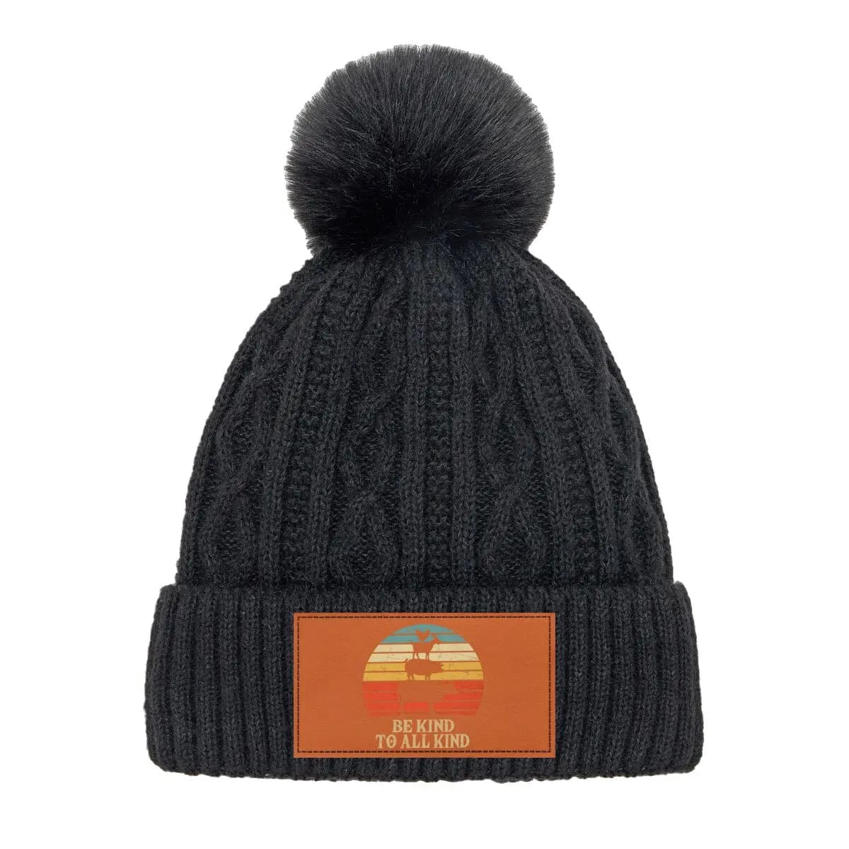Retro Farm Be Kind to All Kind Graphic Donna Tinta unita Addensare Berretto in peluche Donna Autunno caldo