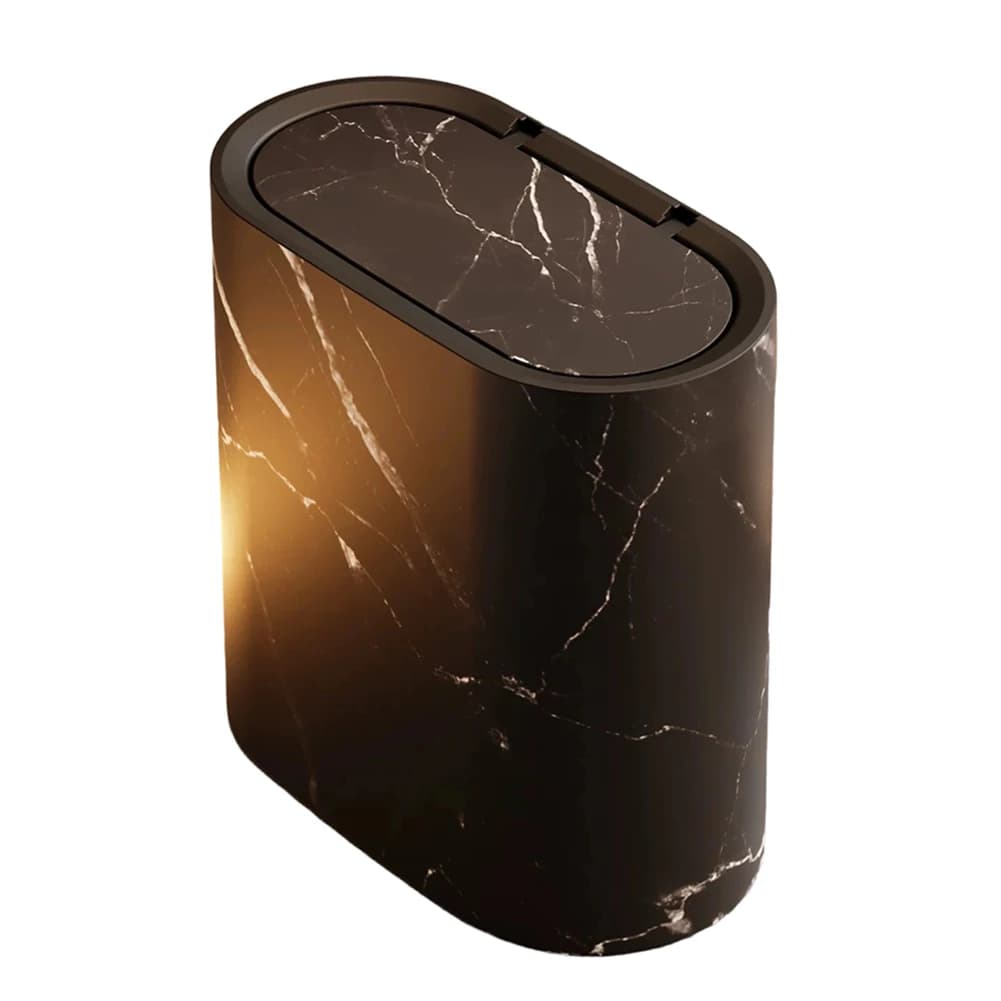 For Bathroom Black,White,Yellow Slim Trash Can Modern Sealed Lid Waste Bin Leak-resistant Structure Narrow Profile