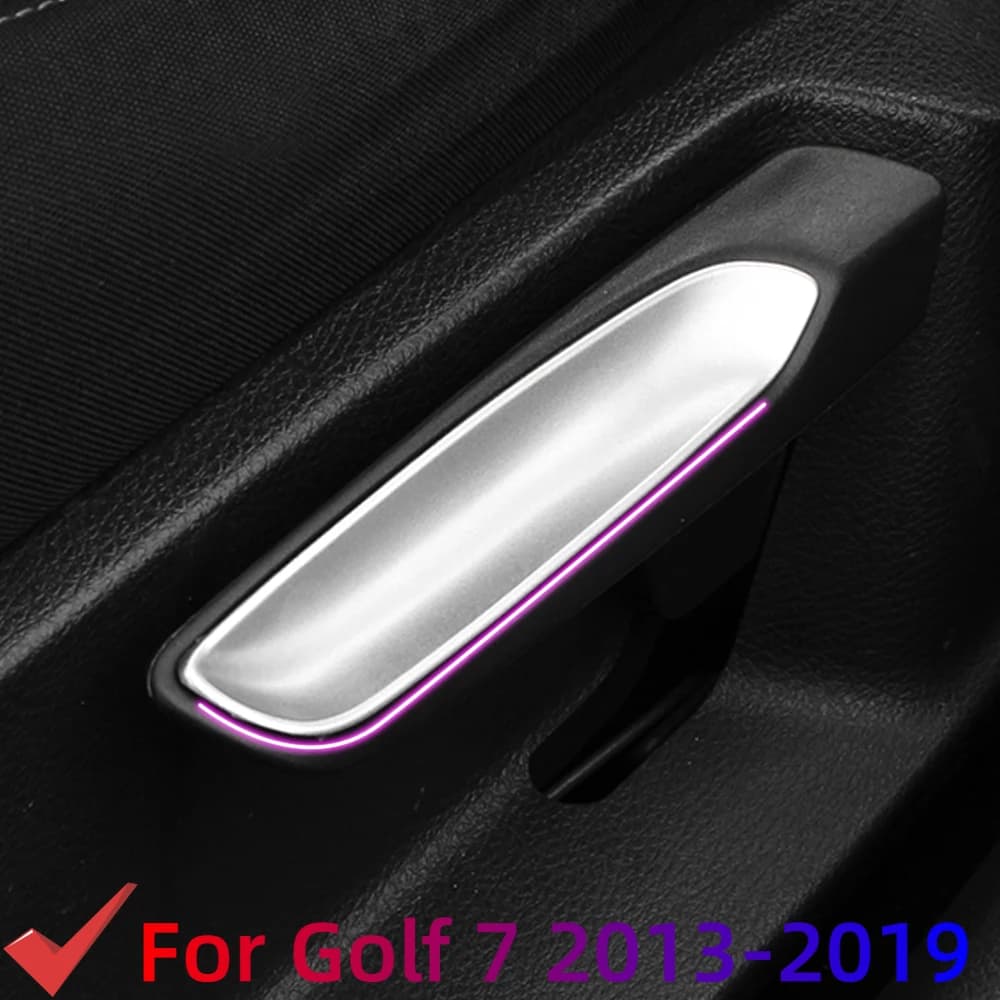 LHD Car Front Seat Adjustment Knob Cover Trim Sticker for Volkswagen VW Golf 7 MK7 Lamando 2013 - 2019 ABS Chrome Accessories