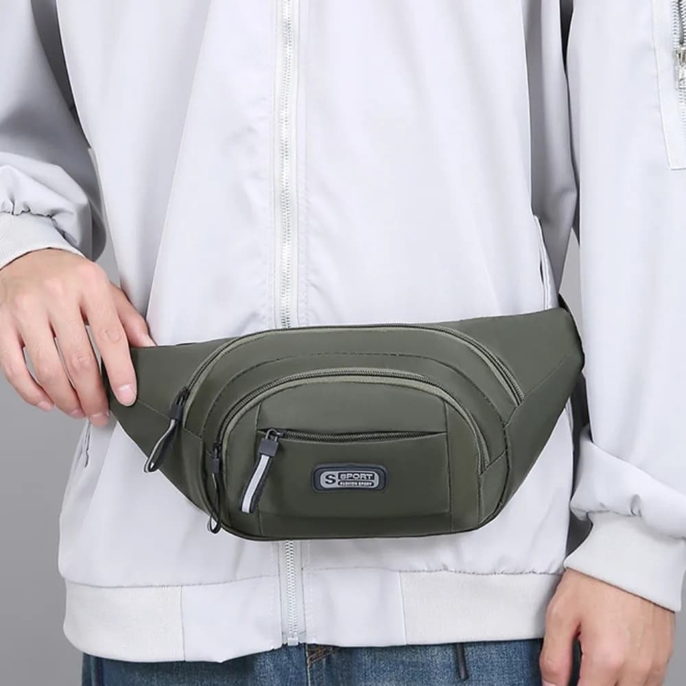 Multi-layer Storage Mobile Waist Bag Wear-resistant Adjustable Strap Men Chest Bag Multi Functional Large Capacity