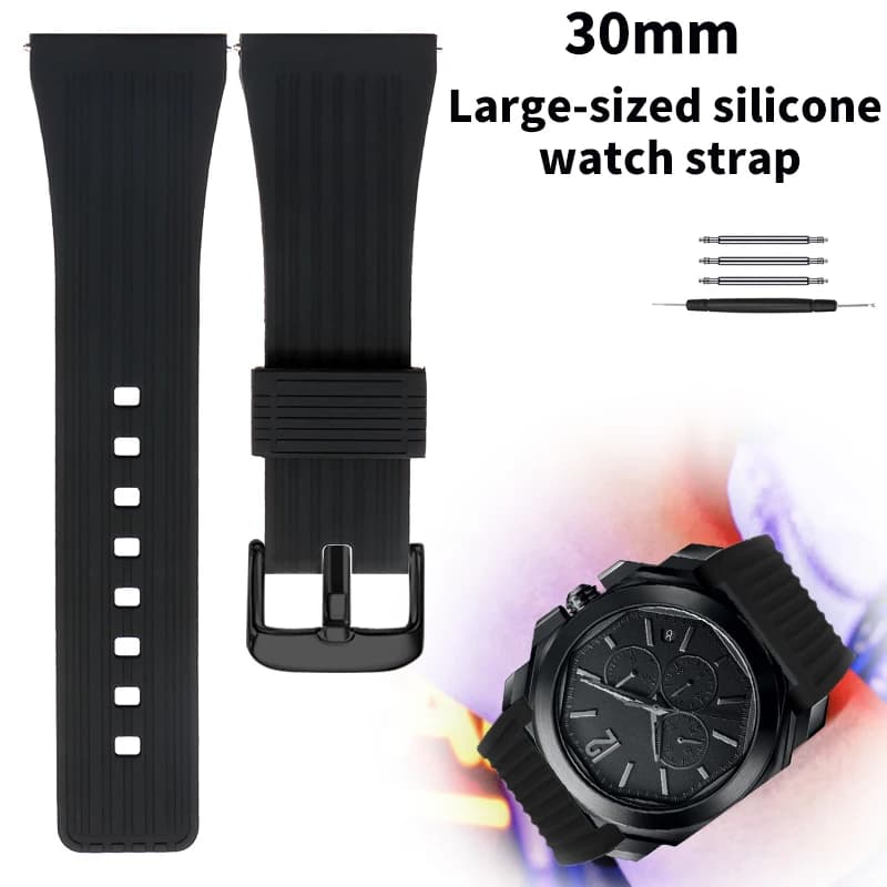 20mm 22mm 24mm 26mm 28mm 30mm silicone watch band for Diesel Bulgari Panerai Men's sport diving rubber watch Wrist Belt Bracelet