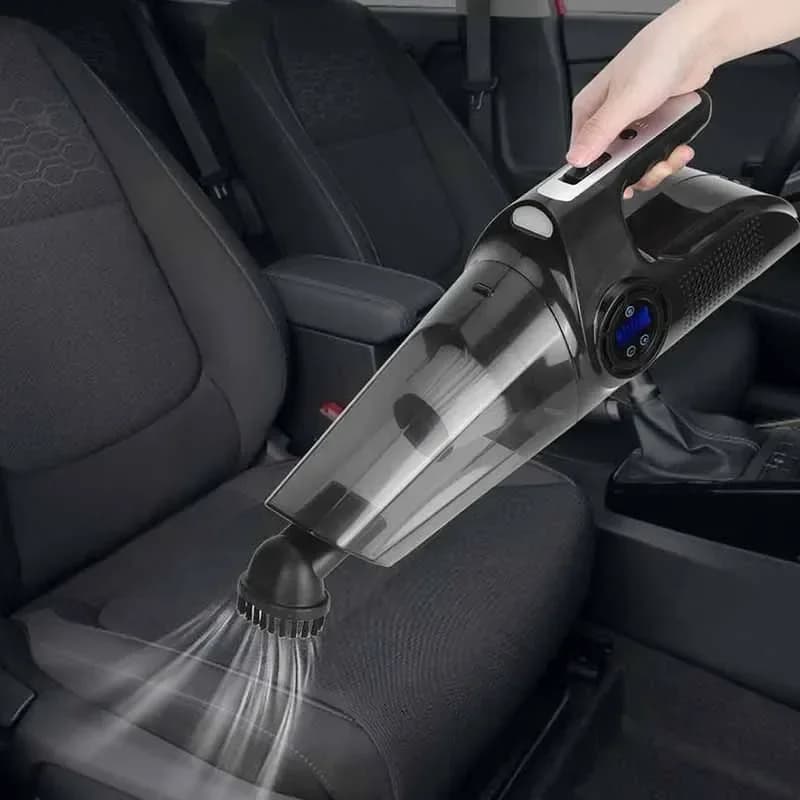 Pompa di gonfiaggio del compressore d'aria per auto con lampada a LED Aspirapolvere Pompa d'aria Rilevamento della pressione dei pneumatici 4 in 1 per auto moto bicicletta