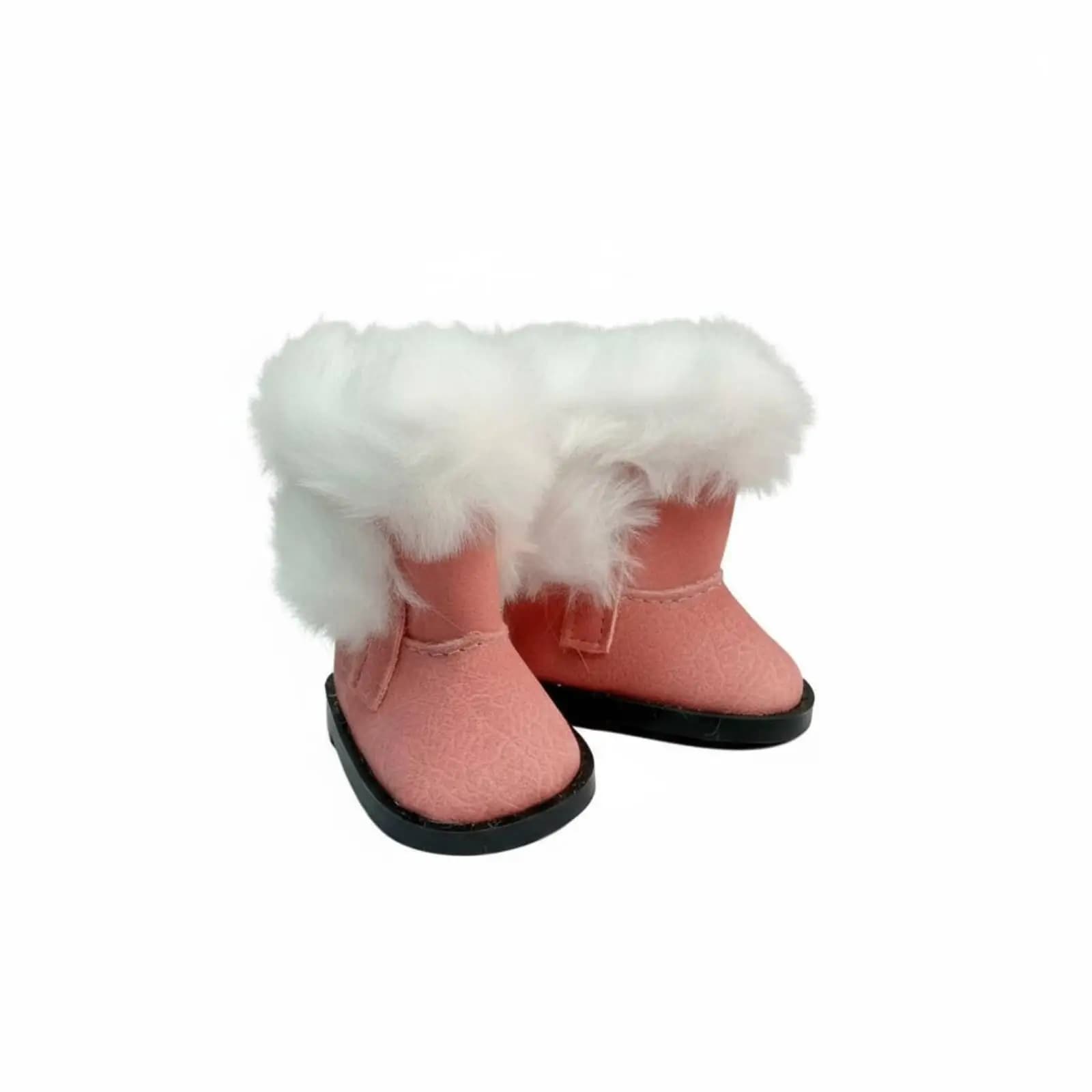 Doll Booties Furry Trim Snow Boots Small Doll Shoes Cloth Plush Warm Miniature Footwear for 1 6 Dolls Winter Outfits
