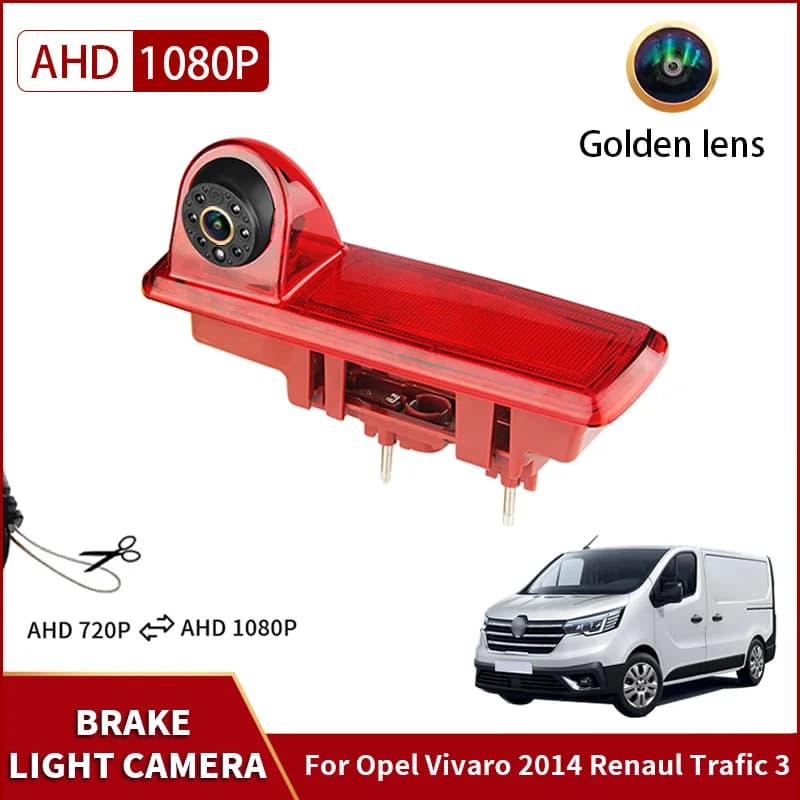 AHD 1080P Impermeabile Visione Notturna Auto Luce Freno Vista Posteriore Retromarcia Telecamera di Backup Per Opel Vivaro 2014 Renaul Trafic 3