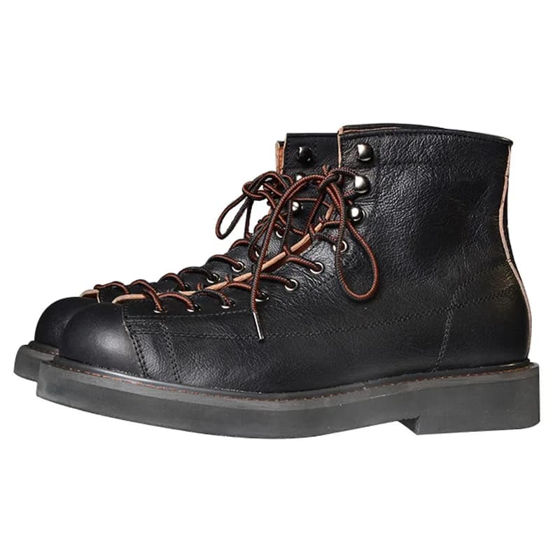 Stivali da equitazione stile britannico Scarpe da uomo Stivali derby Chelsea alti Stivali da trekking da esterno con piattaforma da lavoro casual da uomo