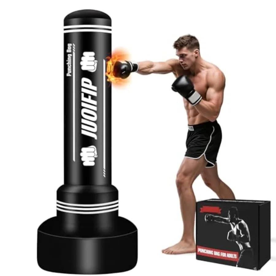 Sacco da Boxe Autoportante con Supporto, Sacco da Kickboxing per Uomini, Sacco Pesante da Boxe per Adulti e Adolescenti, Adatto per MMA, Karate e Allenamento con Manichino
